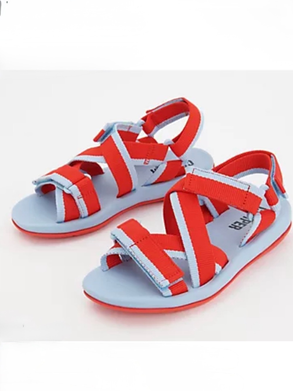 CAMPER Red and Light Blue Sport Sandals